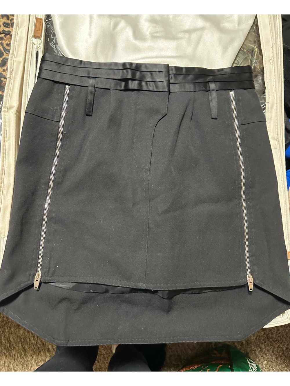 Alexander Wang Collection Suiting Tuxedo Skirt Zipper Convertible Skirt